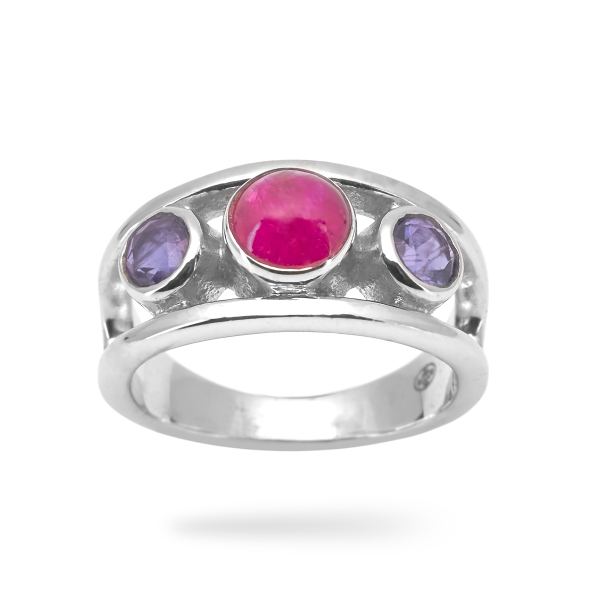 Bague rubis argent Magalie